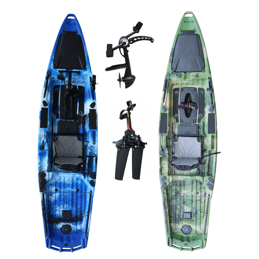 Fishing Kayak 13ft rotomolding Pedal Drive plastic fish kano canoe