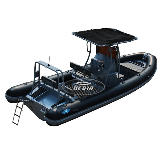 Inflatable Boat Patrol Rib 600 PVC Aluminum Hull Floor Hovercraft Rigide with motor