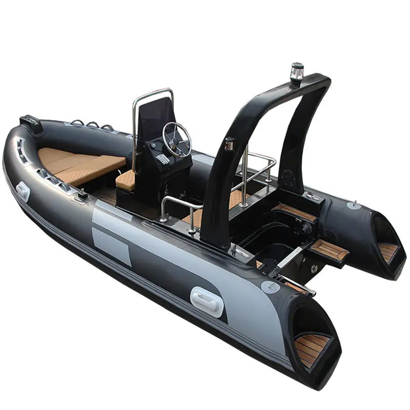 High Quality Safe inflatable boat hard floor aluminum fishing inflatable boat steering console